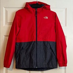 The North Face Full Zip Jacket - Boys L (14/16) - Red and Dark Blue